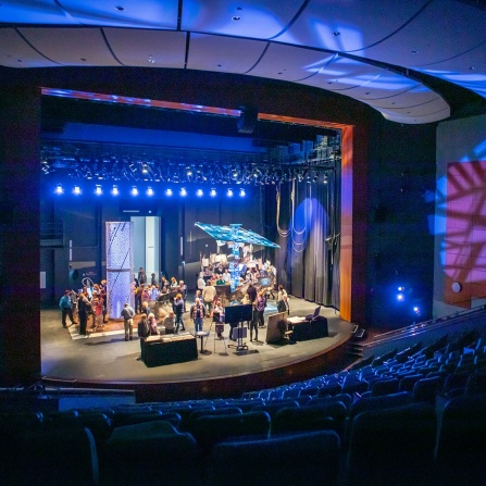 prague quadriennial global showcase featured on the drama theatre stage.