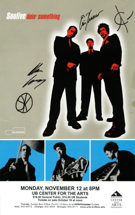 members of soulive posing with halo around their bodies.