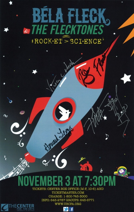 drawing of a rocketship in outerspace with a dog in the window.
