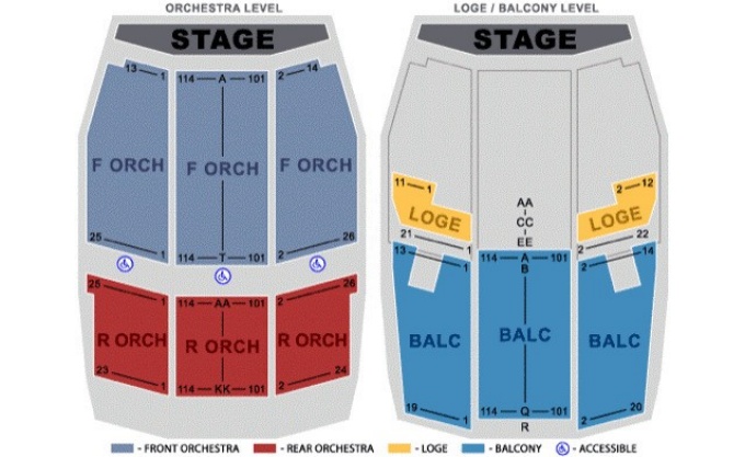 Zoom image: Diagram of the Main Stage Seating.