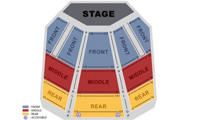 Diagram of the Drama Theatre Seating. 