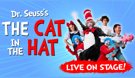 cast of cat in the hat posing.