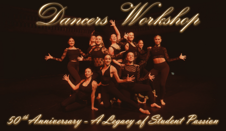 student dancer posing on stage. 