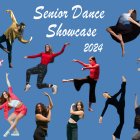 cut outs of student dancers on solid background. 