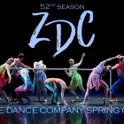 Student dancers performing on stage. 