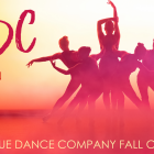 silhouette of dancers posing with arms stretched out. 