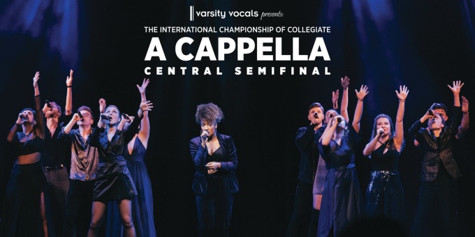 a cappella students performing on stage.