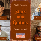 collage of artists performing at the stars with guitars acoustic concert. 